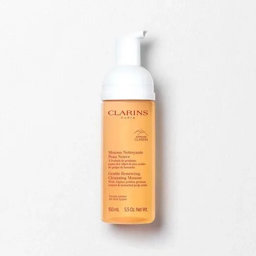 CLARINS Gentle Renewing Cleansing Mousse – Lightweight Facial Mousse Cleanser