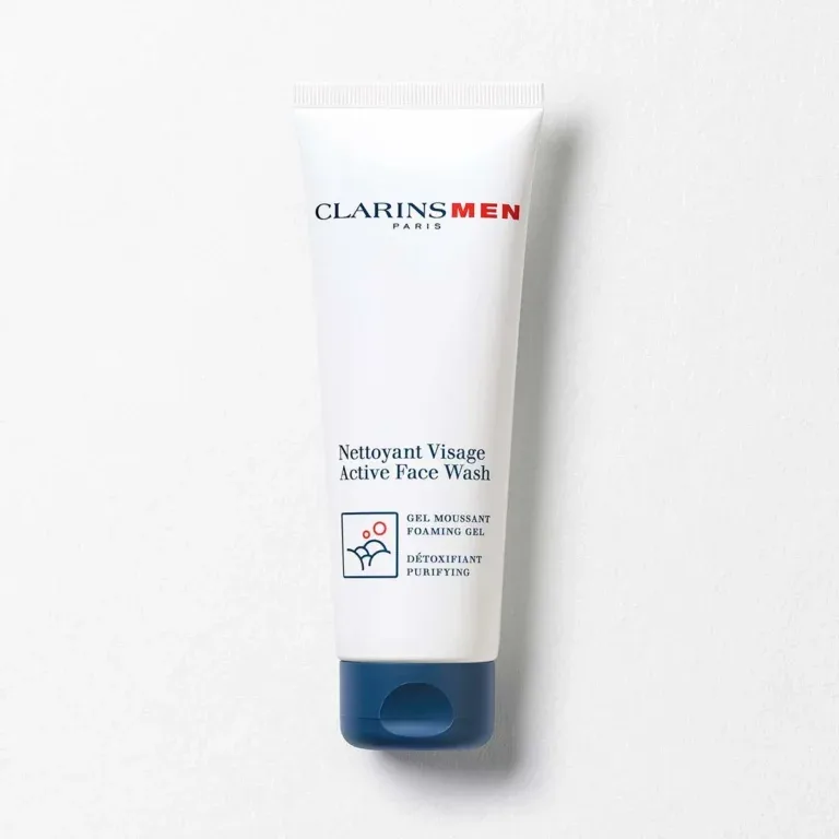 CLARINS MEN Active Face Wash – Gentle, Cleansing, + Foaming Face Wash for Men