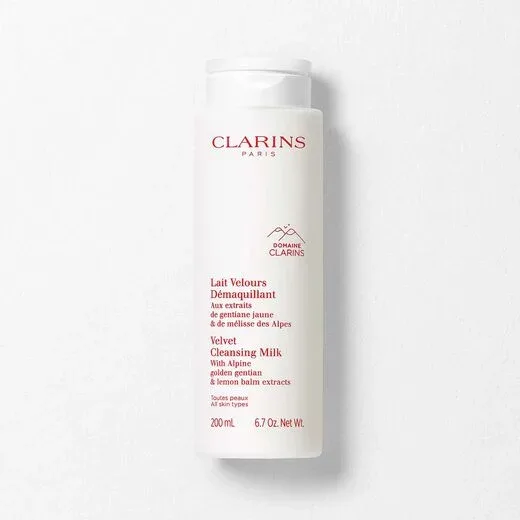 CLARINS Velvet Facial Milk Cleanser – Hydrating + Gentle Milk Makeup Remover