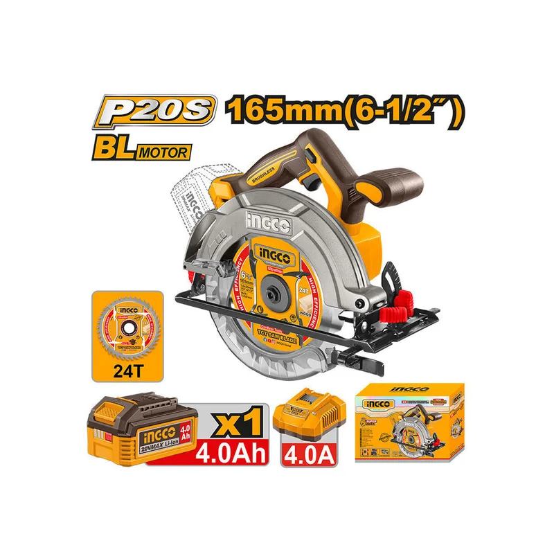 Sharre Rrethore me bateri 20V/4.0 Ah, disk 165mm, motor pa karboncina (perfshire disk 24T)