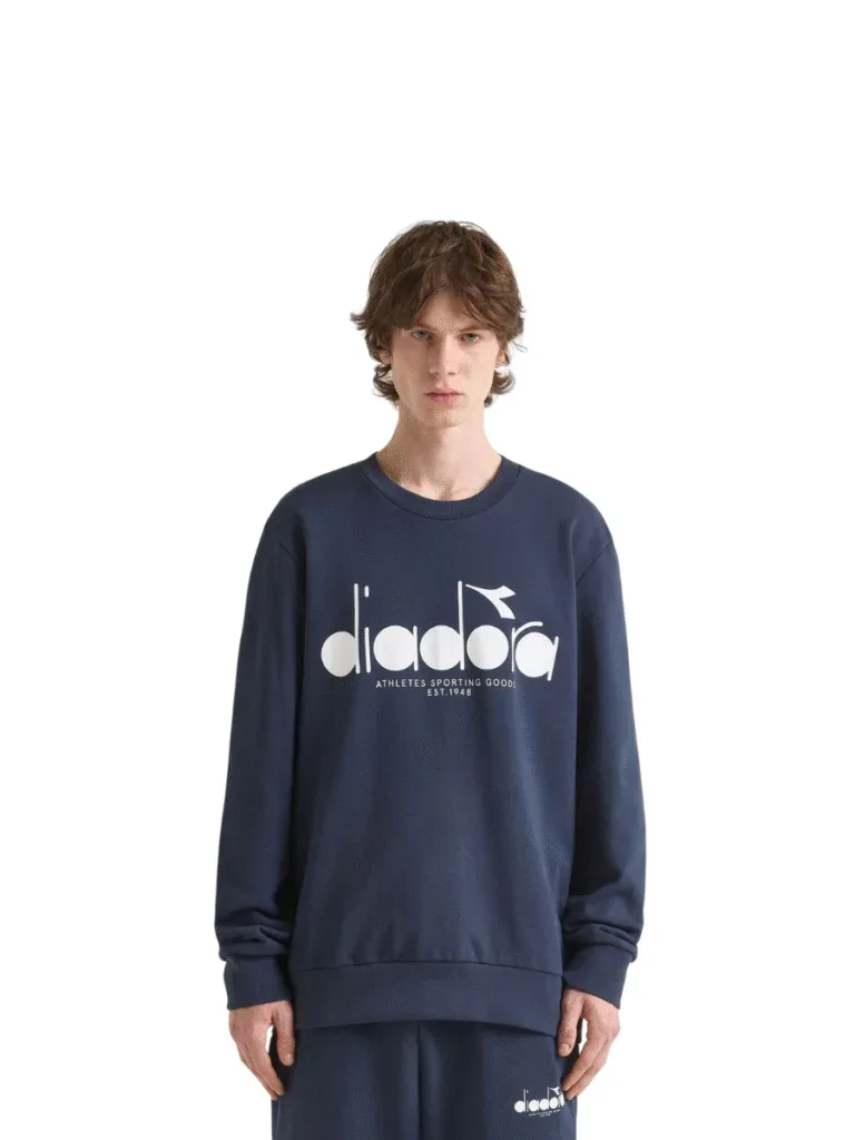 SWEATSHIRT CREW LOGO BLU PROFONDO thumbnail 3