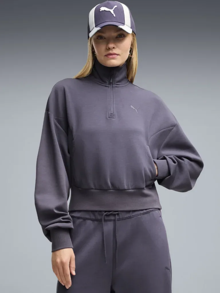 PUMATECH SENSE Balloon Sleeve Soft Touch Half-Zip Crew DK thumbnail 3