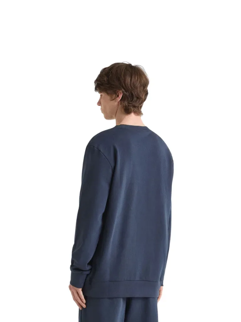 SWEATSHIRT CREW LOGO BLU PROFONDO thumbnail 2