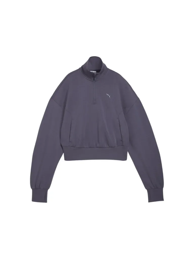 PUMATECH SENSE Balloon Sleeve Soft Touch Half-Zip Crew DK