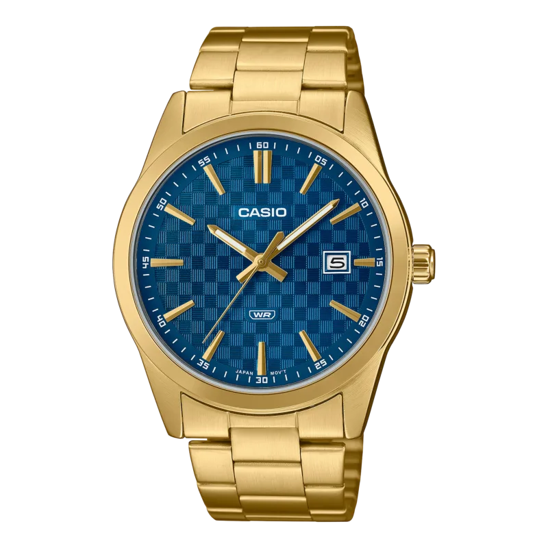 Casio Textured Blue Gold