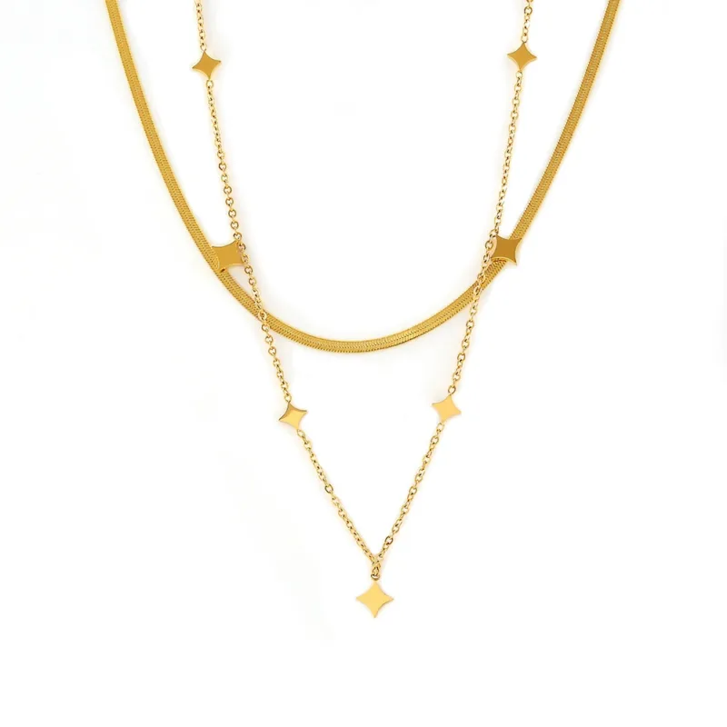 Gold Steel Necklace thumbnail 6
