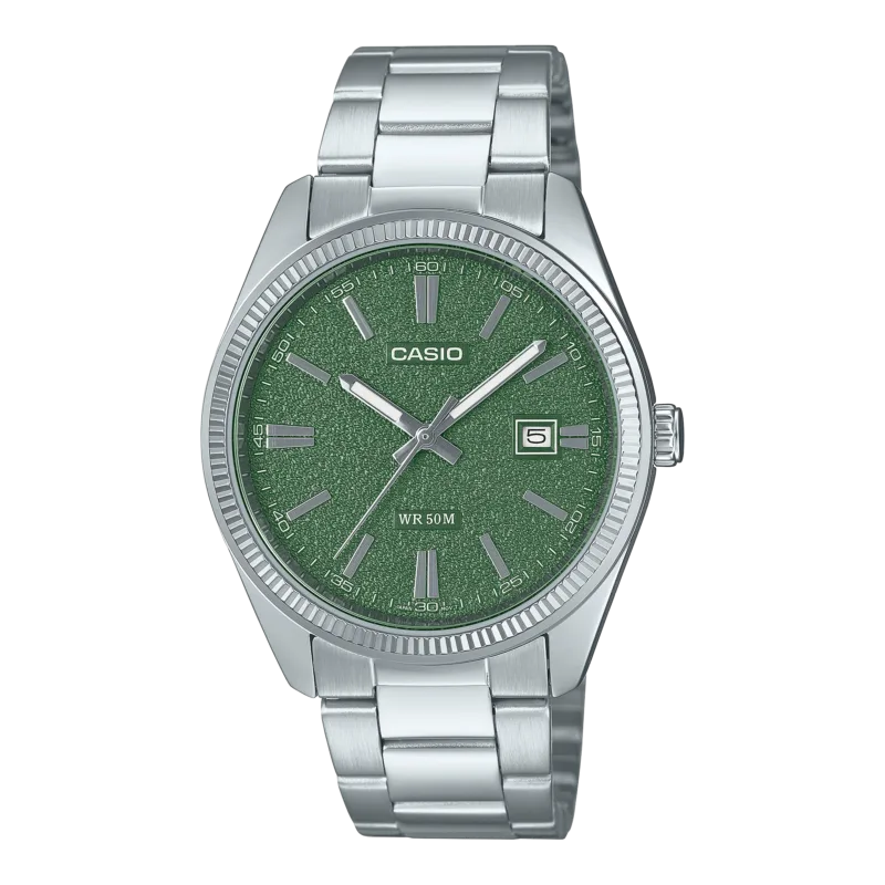 Casio Fluted Green Steel