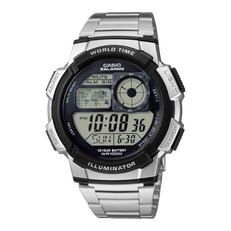 Casio Worldtime Black Steel