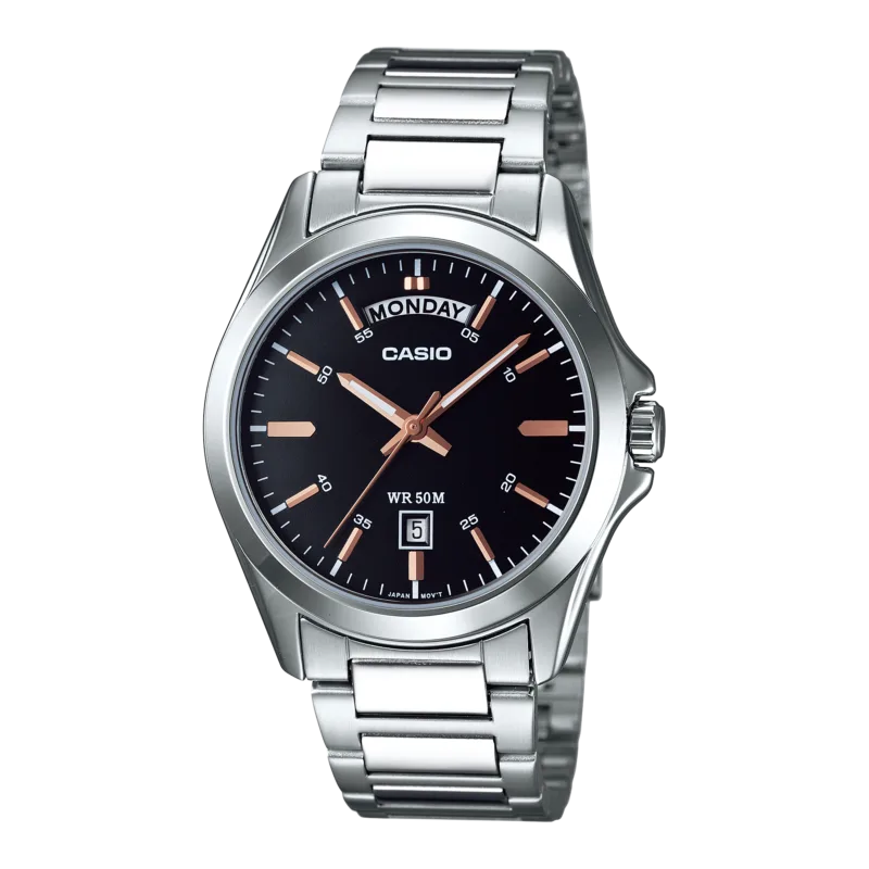 Casio Weekday Black Steel