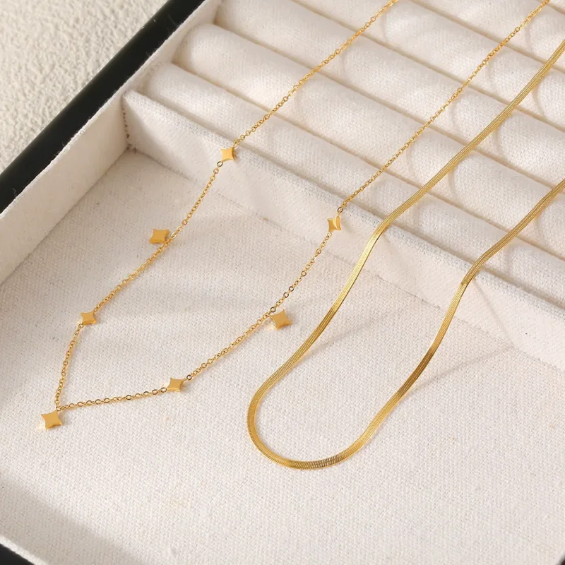 Gold Steel Necklace thumbnail 5
