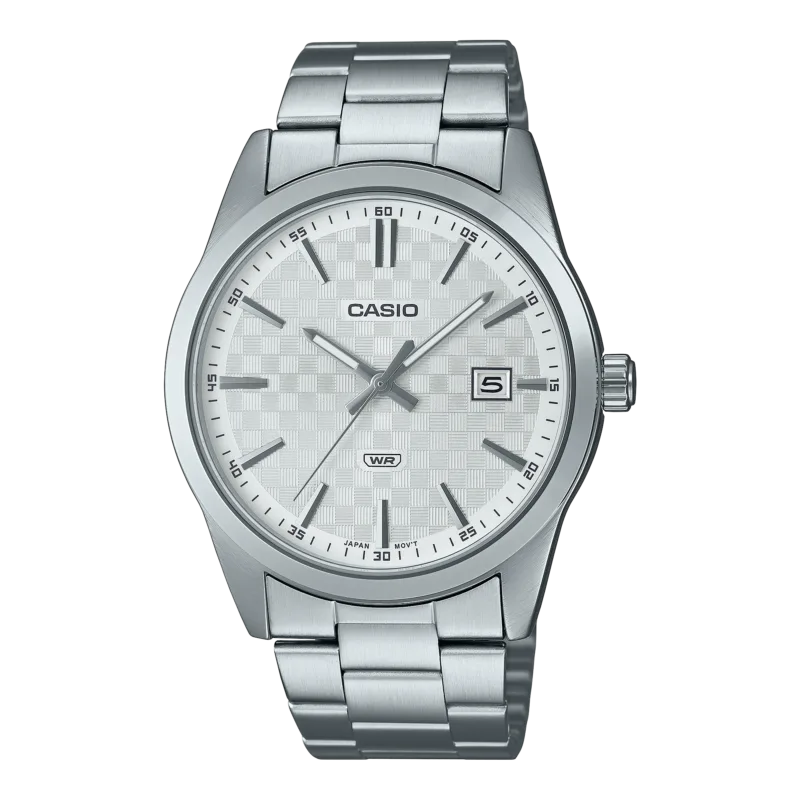 Casio Textured White Steel