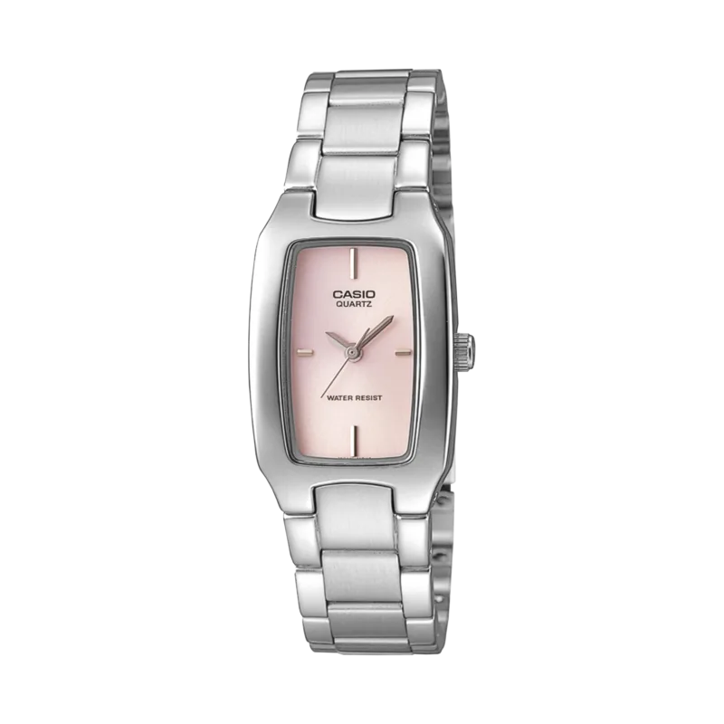 Casio Rectangular Pink Silver