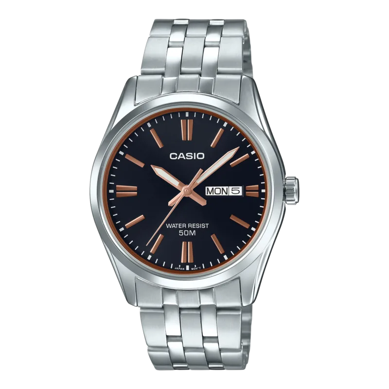 Casio Daydate Black Rose